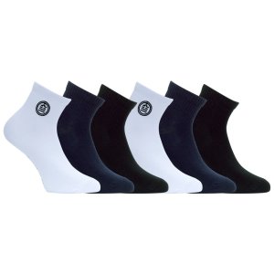 Lot de 6 paires de chaussettes quarter en coton peigné Serge Blanco