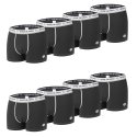 Lot de 8 boxers homme en coton Noir