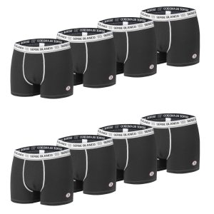 Lot de 8 boxers homme en coton Noir