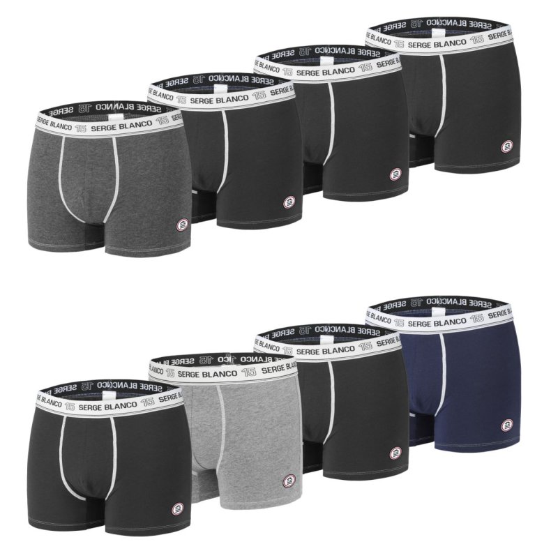 Lot de 8 boxers homme en coton