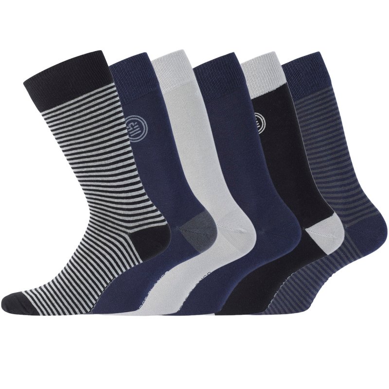 Lot de 6 Paires de Chaussettes de Ville coton homme peigné doux