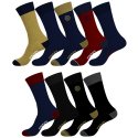 Lot de 9 Paires de Chaussettes de Ville coton homme peigné doux