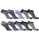 Lot de 10 Paires chaussettes tiges courtes rayées aléatoires PC0373