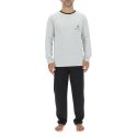Ensemble Pyjama long homme en coton uni Logo poitrine