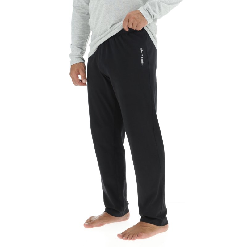 Ensemble Pyjama long homme en coton uni Logo poitrine