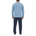 Ensemble Pyjama long homme en coton uni Logo poitrine