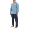 Ensemble Pyjama long homme en coton uni Logo poitrine