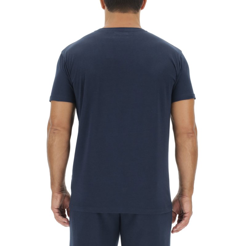 Lot de 3 T-shirts homme en coton uni col rond imprimé poitrine