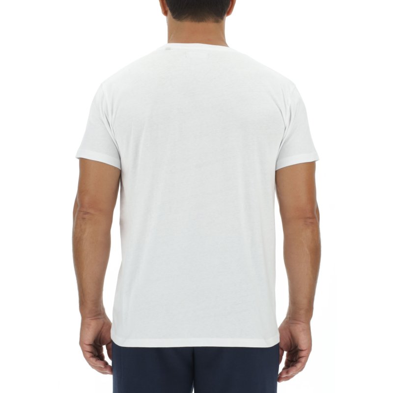 Lot de 3 T-shirts homme en coton uni col rond imprimé poitrine