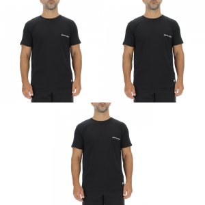 Lot de 3 T-shirts homme en coton uni col rond imprimé poitrine Lot de 3 T-shirts homme en coton uni col rond imprimé poitrine