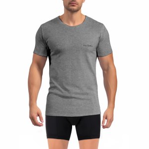 T-shirt homme en col rond avec print signature sur la poitrine T-shirt homme en col rond avec print signature sur la poitrine