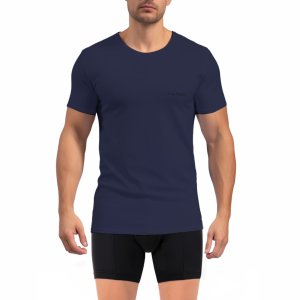 T-shirt homme en col rond avec print signature sur la poitrine T-shirt homme en col rond avec print signature sur la poitrine