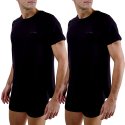 Lot de 2 t-shirts homme col rond avec print sur la poitrine