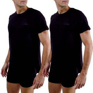 Lot de 2 t-shirts homme col rond avec print sur la poitrine Lot de 2 t-shirts homme col rond avec print sur la poitrine
