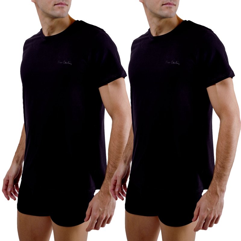 Lot de 2 t-shirts homme col rond avec print sur la poitrine