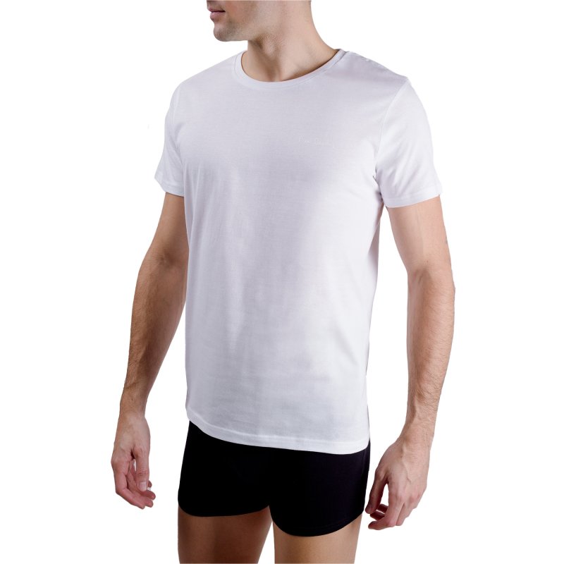 Lot de 2 t-shirts homme col rond avec print sur la poitrine