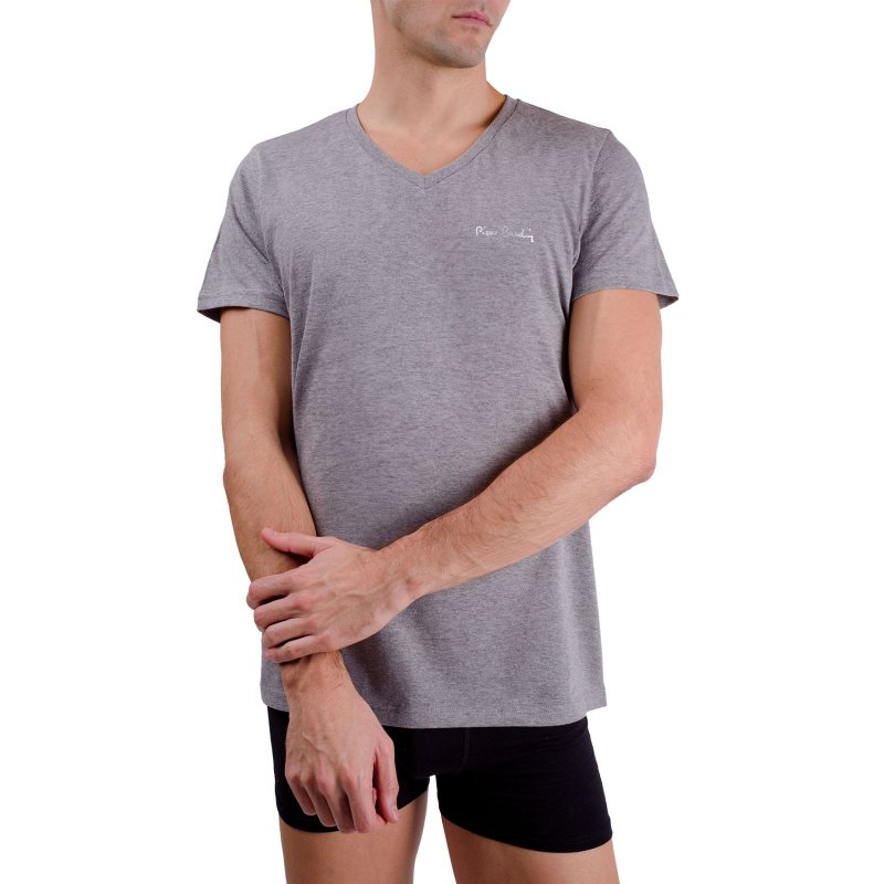 T-shirt homme en col v avec print sur la poitrine