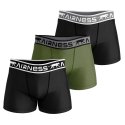 Lot de 3 Boxers homme Coton Noir/Gris foncé/Kaki Uni - Airness