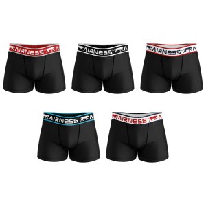 AIRNESS Lot de 5 boxers homme en coton ceintures colorées Starter AIRNESS Lot de 5 boxers homme en coton ceintures colorées Starter