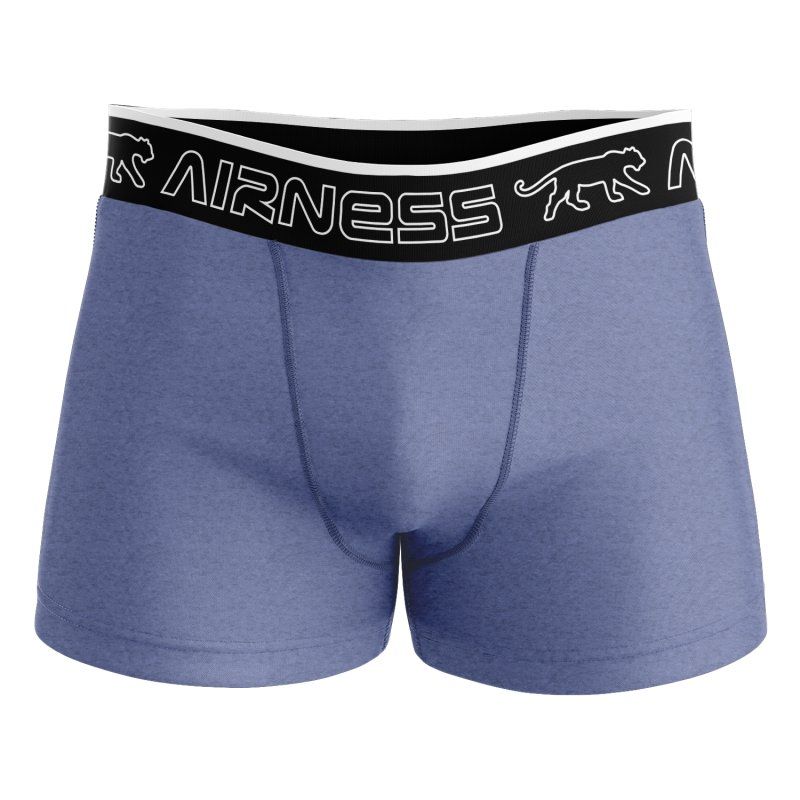 Lot de 5 Boxers homme Coton Noir/Bleu/Bleu ciel/Kaki/Blanc Uni - Airness