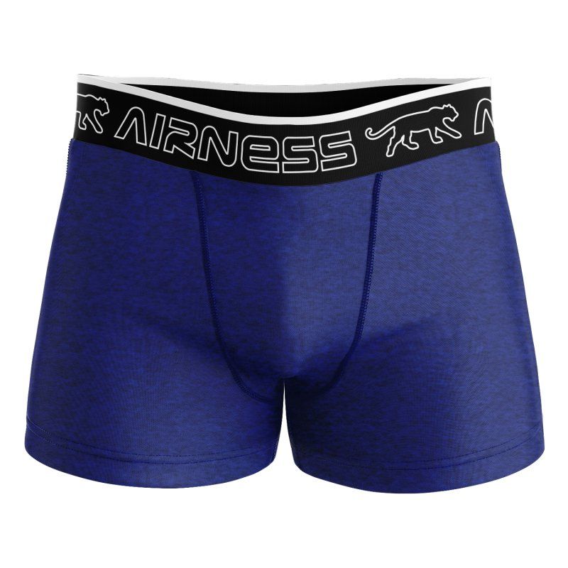 Lot de 5 Boxers homme Coton Noir/Bleu/Bleu ciel/Kaki/Blanc Uni - Airness