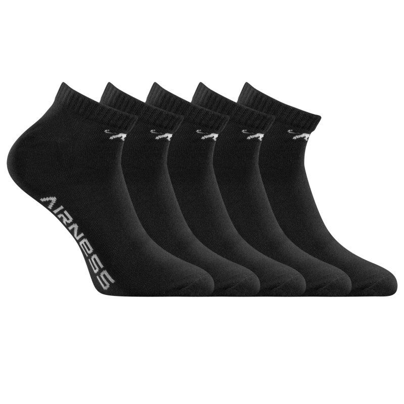 Lot de 5 Paires de Chaussettes Socquettes homme Sportif Noir - Airness