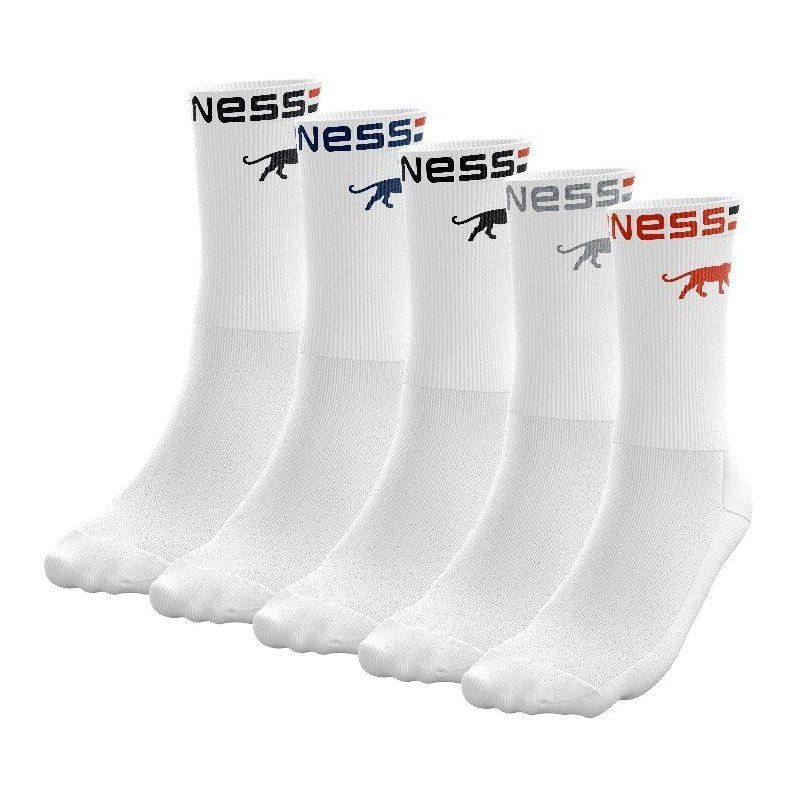 Lot de 5 Paires de Chaussettes Tennis  Blanches homme - Airness