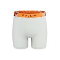 Boxer homme Coton Gris clair/Orange/Rouge Uni - Pull In