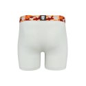 Boxer homme Coton Gris clair/Orange/Rouge Uni - Pull In