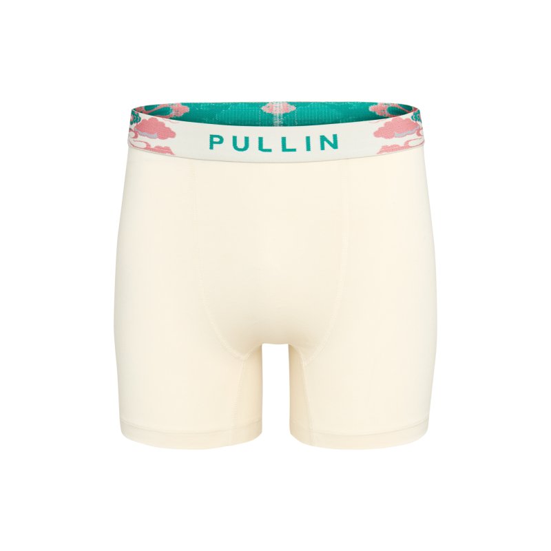 Boxer homme Coton Beige/Turquoise/Rose Uni - Pull In