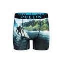 Boxer homme Polyester Bleu/vert Imprimé - Pull In