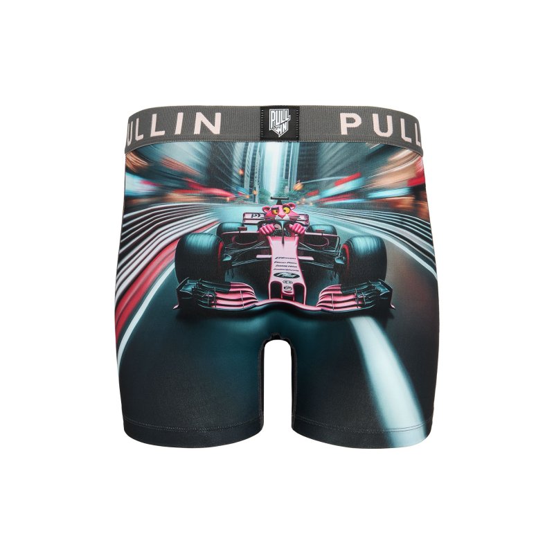 Boxer homme Polyester Noir/Rose/Blanc Imprimé - Pull In