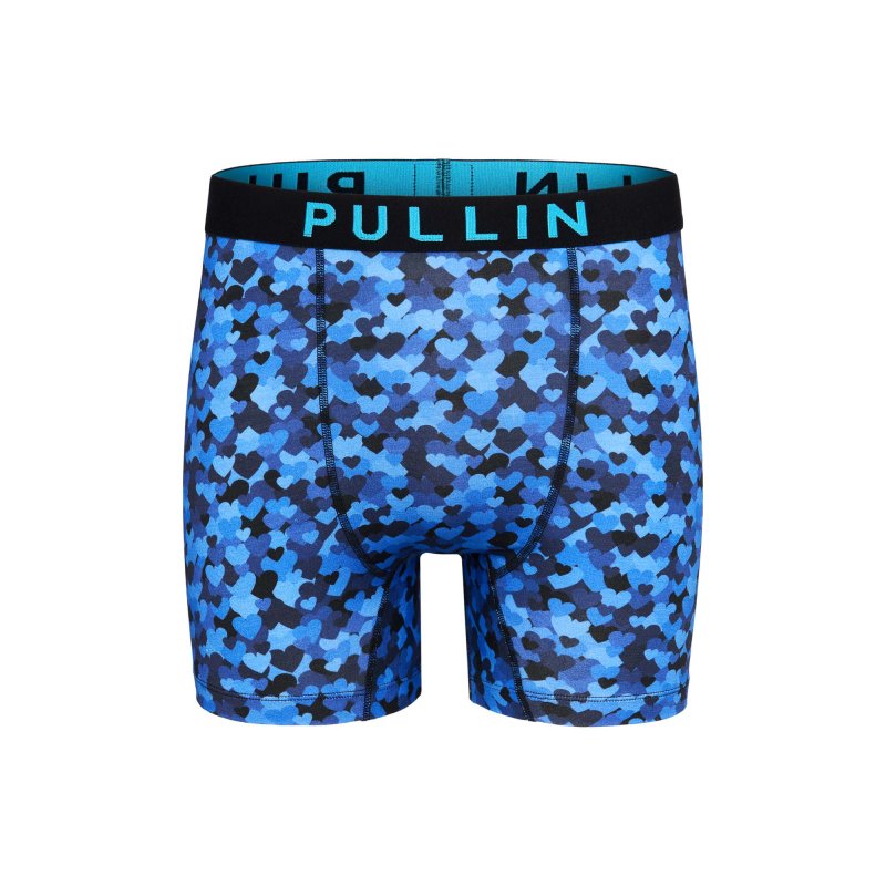 Boxer homme Polyester Bleu/Bleu foncé/Noir Imprimé - Pull In
