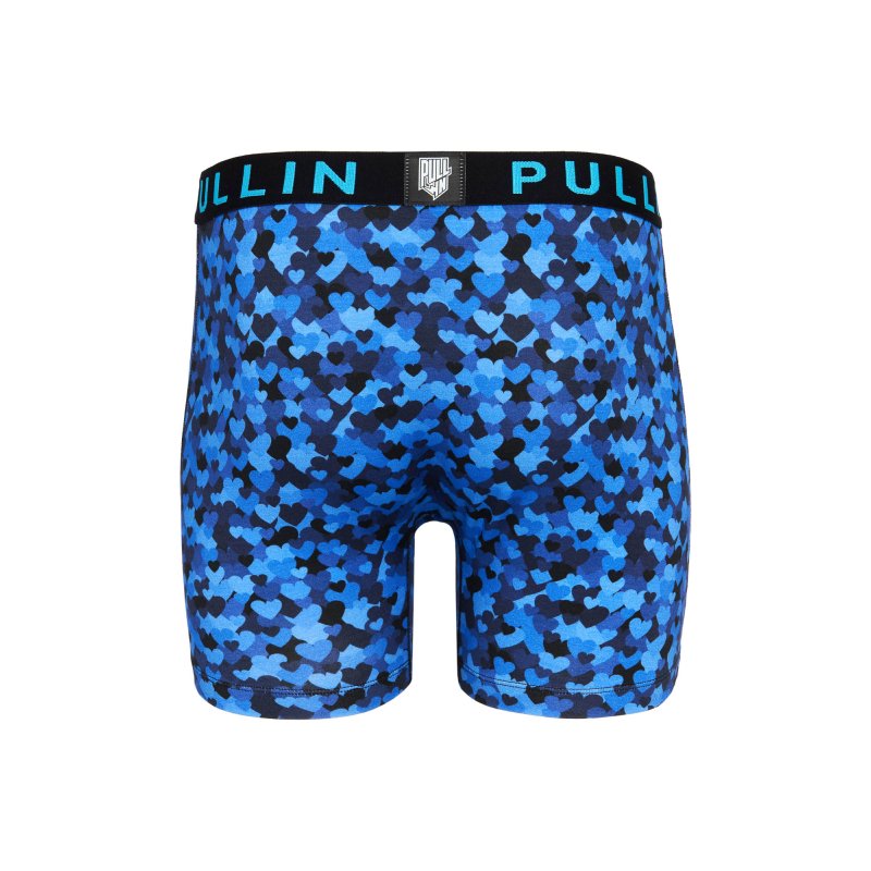 Boxer homme Polyester Bleu/Bleu foncé/Noir Imprimé - Pull In