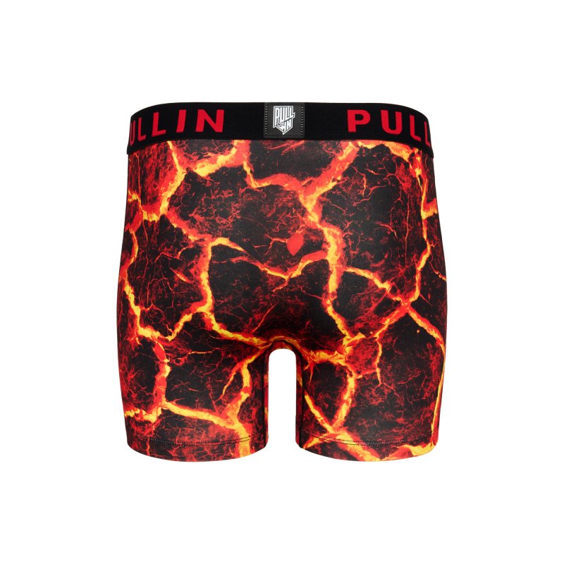 Boxer homme Polyester Rouge/Noir Imprimé - Pull In