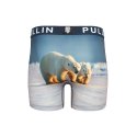 Boxer homme Polyester Blanc/Beige Imprimé - Pull In
