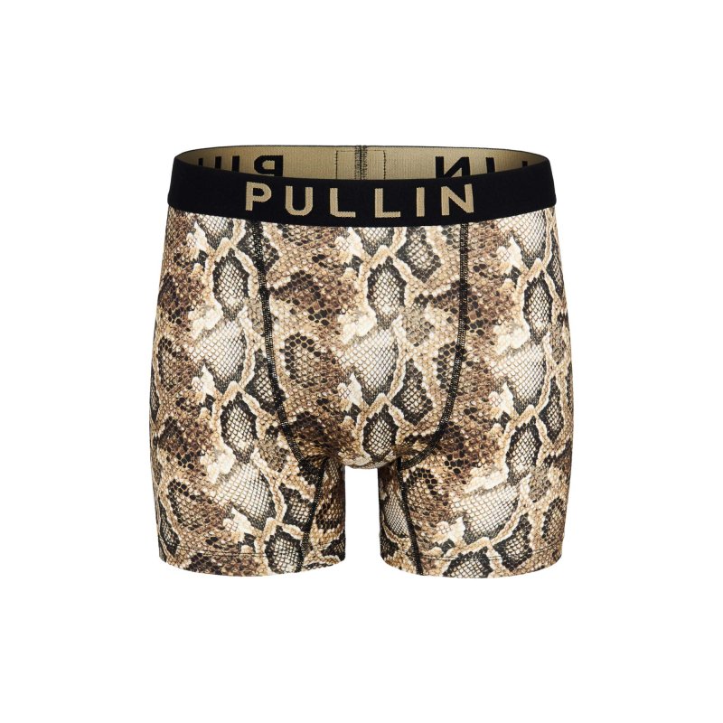 Boxer homme Polyester Beige/Marron/Noir Imprimé - Pull In