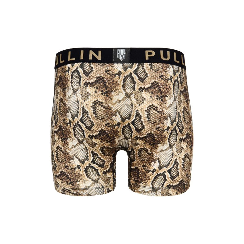 Boxer homme Polyester Beige/Marron/Noir Imprimé - Pull In