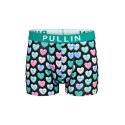 Boxer homme Polyester Turquoise/Noir/Rose/Vert Imprimé - Pull In