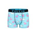 Boxer homme Polyester Turquoise/Rose/Blanc Imprimé - Pull In