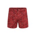 Boxer homme Lyocell Rouge/Blanc Imprimé - Pull In