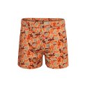 Boxer homme Lyocell Orange Imprimé - Pull In