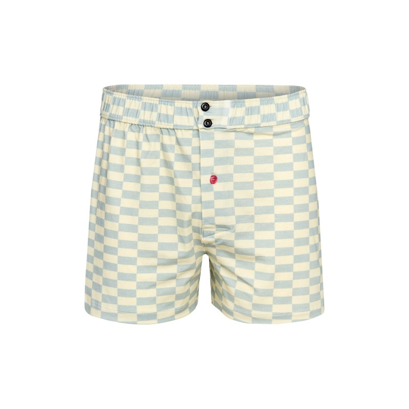 Boxer homme Lyocell Vert pâle/Jaune pâle Imprimé - Pull In