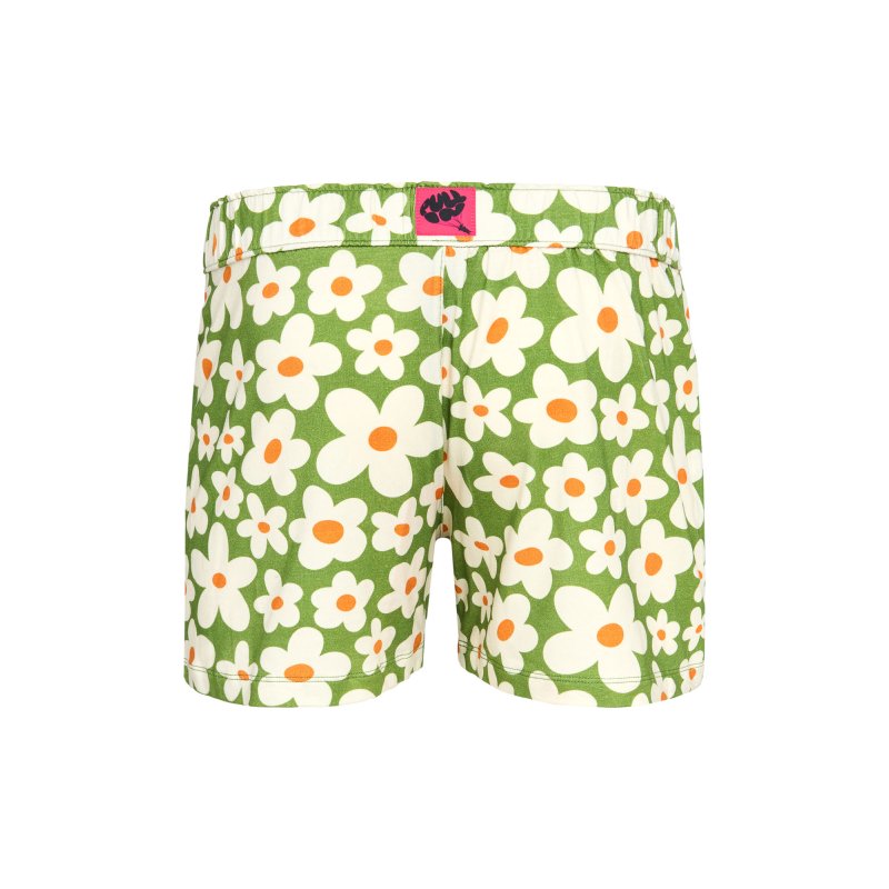 Boxer homme Coton Vert/Blanc/Orange Imprimé - Pull In