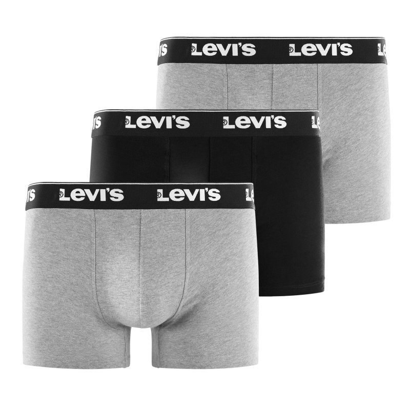 Lot de 3 boxers homme Coton Gris/Noir - Levis