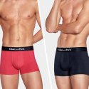 Lot de 2 Boxers homme Coton Rouge/Noir - Eden Park