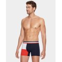 Boxer homme Coton Bleu marine/Blanc/Rouge - Eden Park