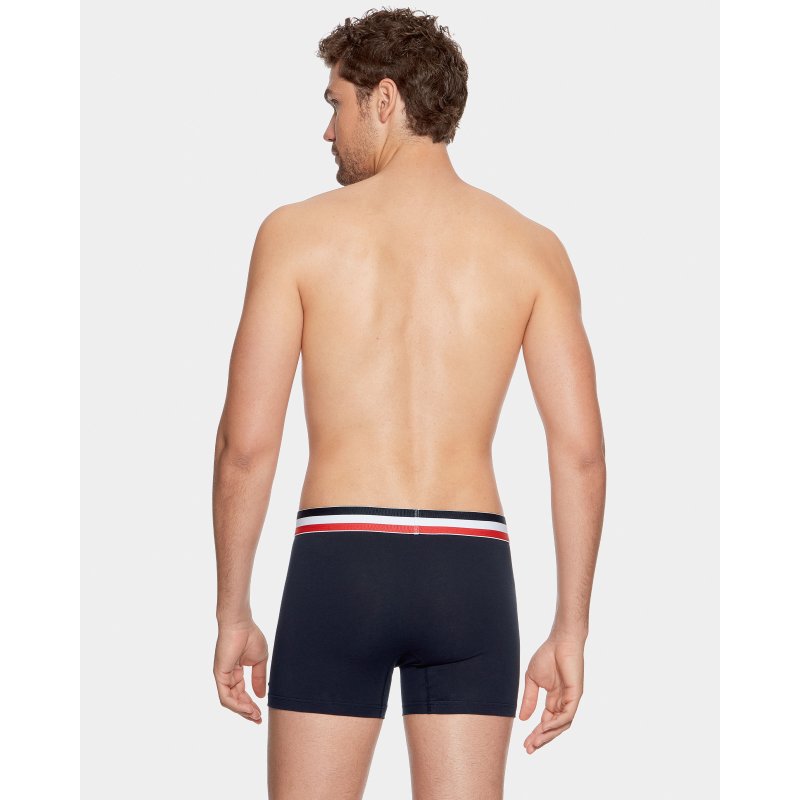 Boxer homme Coton Bleu marine/Blanc/Rouge - Eden Park