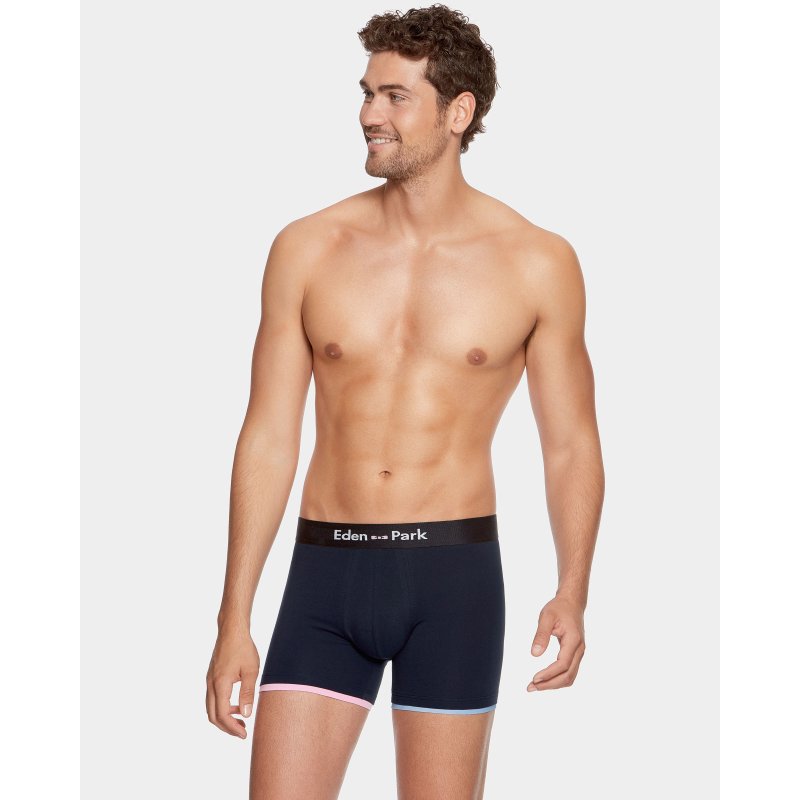 Boxer homme Coton Bleu Marine - Eden Park