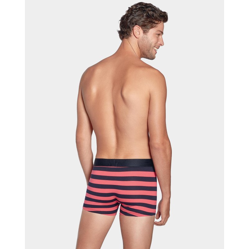 Lot de 2 Boxers homme Coton Rouge/Noir - Eden Park